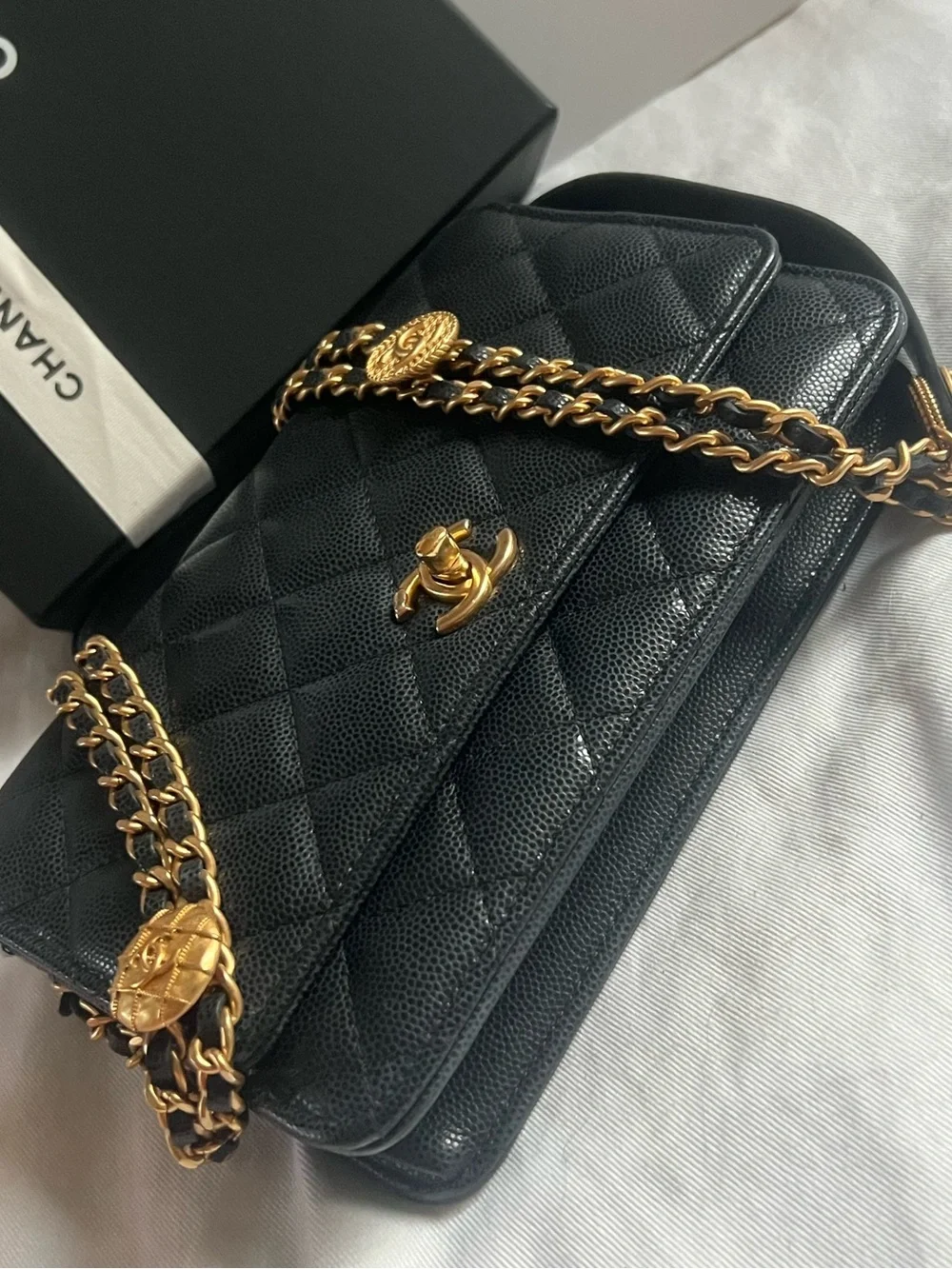 Chanel Cavair Twist Your Buttons WOC Crossbody